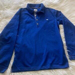 Armani Junior Blue Polo Long Sleeve